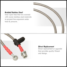 Load image into Gallery viewer, Toyota Celica GTS 2000-2005 / Scion TC 2005-2010 Stainless Steel Braided Oil Brake Lines Silver (Models with Rear Disc Only)