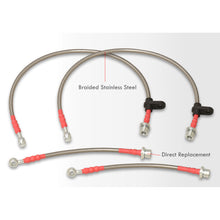 Load image into Gallery viewer, Toyota Celica GTS 2000-2005 / Scion TC 2005-2010 Stainless Steel Braided Oil Brake Lines Silver (Models with Rear Disc Only)