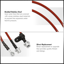 Load image into Gallery viewer, Toyota Celica GTS 2000-2005 / Scion TC 2005-2010 Stainless Steel Braided Oil Brake Lines Red (Models with Rear Disc Only)