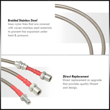 Load image into Gallery viewer, Toyota Corolla 1984-1987 Stainless Steel Braided Oil Brake Lines Silver (Models with Rear Drum Brakes Only)