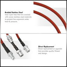 Load image into Gallery viewer, Toyota Corolla 1984-1987 Stainless Steel Braided Oil Brake Lines Red (Models with Rear Drum Brakes Only)