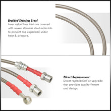 Load image into Gallery viewer, Toyota Corolla 1988-1992 Stainless Steel Braided Oil Brake Lines Silver (Models with Rear Disc Only)