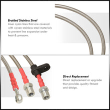 Load image into Gallery viewer, Toyota Corolla 1993-2002 Stainless Steel Braided Oil Brake Lines Silver (Models with Rear Drum Brakes Only)