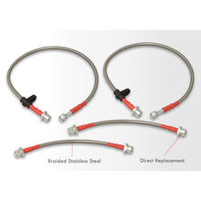 Load image into Gallery viewer, Toyota Corolla 2003-2008 Stainless Steel Braided Oil Brake Lines Silver (Models with Rear Drum Brakes Only)