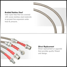 Load image into Gallery viewer, Toyota Supra 1986-1991 Stainless Steel Braided Oil Brake Lines Silver