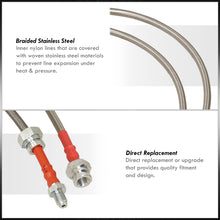 Load image into Gallery viewer, Mazda RX7 1981-1983 Stainless Steel Braided Oil Brake Lines Silver (Models with Rear Drum Brakes Only)