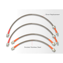 Load image into Gallery viewer, Mazda RX7 1981-1983 Stainless Steel Braided Oil Brake Lines Silver (Models with Rear Drum Brakes Only)