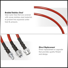 Load image into Gallery viewer, Mazda RX7 1981-1983 Stainless Steel Braided Oil Brake Lines Red (Models with Rear Drum Brakes Only)