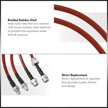 Load image into Gallery viewer, Mazda RX7 1984-1992 Stainless Steel Braided Oil Brake Lines Red