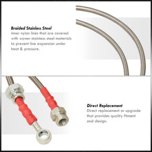 Load image into Gallery viewer, Mazda MX6 626 1993-1997 / Ford Probe GT V6 (Excl. GTS Models) 1993-1997 Stainless Steel Braided Oil Brake Lines Silver