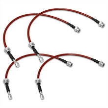 Load image into Gallery viewer, Mazda MX6 626 1993-1997 / Ford Probe GT V6 (Excl. GTS Models) 1993-1997 Stainless Steel Braided Oil Brake Lines Red