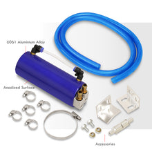 Load image into Gallery viewer, Universal 350ML Cylinder Oil Catch Can Tank 6.25"x3.25"x3.25" Blue