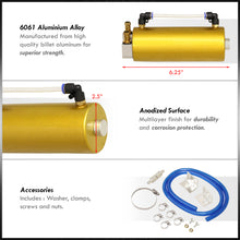 Load image into Gallery viewer, Universal 350ML Cylinder Oil Catch Can Tank 6.25"x3.25"x3.25" Gold