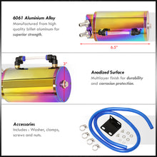 Load image into Gallery viewer, Universal 350ML Cylinder Oil Catch Can Tank 6.25"x3.25"x3.25" Neo Chrome