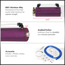 Load image into Gallery viewer, Universal 350ML Cylinder Oil Catch Can Tank 6.25"x3.25"x3.25" Purple