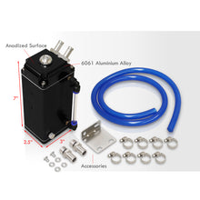 Load image into Gallery viewer, Universal 600ML Rectangular Oil Catch Can Tank 7"x3"x2.5" Black