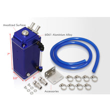 Load image into Gallery viewer, Universal 600ML Rectangular Oil Catch Can Tank 7"x3"x2.5" Blue