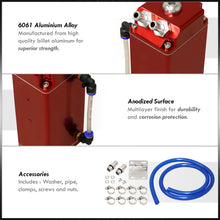 Load image into Gallery viewer, Universal 600ML Rectangular Oil Catch Can Tank 7"x3"x2.5" Red