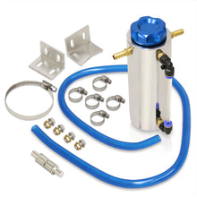Load image into Gallery viewer, Universal 350ML Radiator Overflow Breather Tank (Chrome Body/Blue Cap)