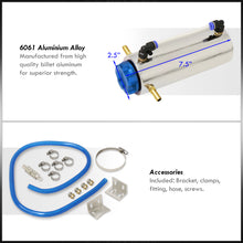 Load image into Gallery viewer, Universal 350ML Radiator Overflow Breather Tank (Chrome Body/Blue Cap)