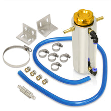 Load image into Gallery viewer, Universal 350ML Radiator Overflow Breather Tank (Chrome Body/Gold Cap)