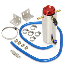 Load image into Gallery viewer, Universal 350ML Radiator Overflow Breather Tank (Chrome Body/Red Cap)