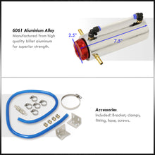 Load image into Gallery viewer, Universal 350ML Radiator Overflow Breather Tank (Chrome Body/Red Cap)