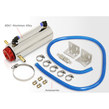 Load image into Gallery viewer, Universal 350ML Radiator Overflow Breather Tank (Chrome Body/Red Cap)