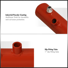 Load image into Gallery viewer, Universal 1 Liter / 34 oz 15" x 2" Cylinder Radiator Overflow Tank Red