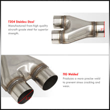 Load image into Gallery viewer, 3inch one Inlet to two outlet 2.5inch Exhaust Transition Y-Pipe