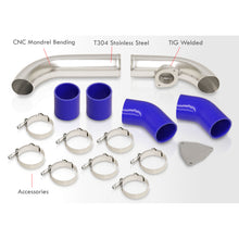 Load image into Gallery viewer, Dodge Neon SRT-4 2003-2005 Bolt-On Aluminum Polished Piping Kit with SQV / SSQV BOV Flange + Blue Couplers