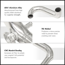 Load image into Gallery viewer, Mazda Miata 1989-2005 1.6L 1.8L Bolt-On Aluminum Polished Piping Kit + Blue Couplers