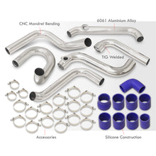 Load image into Gallery viewer, Mazda 3 2.0L 2004-2006 Bolt-On Aluminum Polished Piping Kit + Blue Couplers