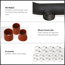 Load image into Gallery viewer, Honda Civic 1988-2000 / CRX 1988-1991 / Del Sol 1993-1997 / Acura Integra 1990-2001 Aluminum Piping Kit Black (With SQV / SSQV Type BOV Flange)