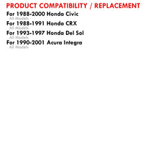 Load image into Gallery viewer, Honda Civic 1988-2000 / CRX 1988-1991 / Del Sol 1993-1997 / Acura Integra 1990-2001 Aluminum Piping Kit Black (With SQV / SSQV Type BOV Flange)