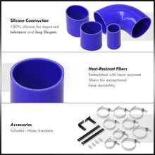 Load image into Gallery viewer, Nissan 240SX S13 1989-1994 CA18DE Bolt-On Aluminum Polished Piping Kit + Blue Couplers