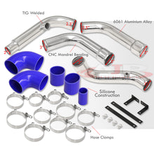 Load image into Gallery viewer, Nissan 240SX S13 1989-1994 CA18DE Bolt-On Aluminum Polished Piping Kit + Blue Couplers