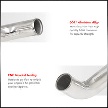 Load image into Gallery viewer, Nissan 240SX S13 1989-1994 CA18DET Bolt-On Aluminum Polished Piping Kit + Red Couplers