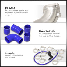 Load image into Gallery viewer, Mitubishi Lancer Evo X 2008-2015 Bolt-On Aluminum Polished Piping Kit + Blue Couplers