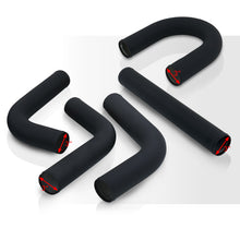 Load image into Gallery viewer, Universal 3" 8 Pieces Aluminum Piping Kit Black (x2 Straight / x2 90 Degree / x2 135 Degree / x2 U-Pipe) + Silicone Couplers Red + Universal Aluminum Intercooler (Bar & Plate | Overall: 31.0" x 11.75" x 3.0" | Core: 23.0" x 11.0" x 3.0")