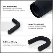 Load image into Gallery viewer, Universal 2.5" 8 Pieces Aluminum Piping Kit Black (x2 Straight / x2 90 Degree / x2 135 Degree / x2 U-Pipe) + SIlicone Couplers Black + Universal Aluminum Intercooler (Tube & Fin | Overall: 27.5" x 7.0" x 2.5" | Core: 21.5" x 7.0" x 2.25")