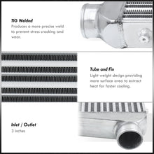 Load image into Gallery viewer, Universal 3" 12 Pieces Aluminum Piping Kit Black (x2 Straight / x6 90 Degree Long / x4 90 Degree Short) + Silicone Couplers Red + Universal Aluminum Intercooler (Tube & Fin | Overall: 30.75" x 11.75" x 3.0" | Core: 23.5" x 11.75" x 3.0")