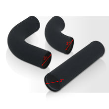Load image into Gallery viewer, Universal 3" 12 Pieces Aluminum Piping Kit Black (x2 Straight / x6 90 Degree Long / x4 90 Degree Short) + Silicone Couplers Red + Universal Aluminum Intercooler (Tube & Fin | Overall: 30.75" x 11.75" x 3.0" | Core: 23.5" x 11.75" x 3.0")