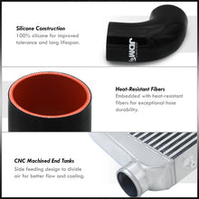 Load image into Gallery viewer, Universal 3" 8 Pieces Aluminum Piping Kit Polished (x2 Straight / x2 90 Degree / x2 120 Degree / x2 135 Degree) + Silicone Couplers Black + Universal Aluminum Intercooler (Bar & Plate | Overall: 31.0" x 11.75" x 3.0" | Core: 23.0" x 11.0" x 3.0")