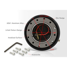 Load image into Gallery viewer, Universal Slim Style Steering Wheel Quick Release Black