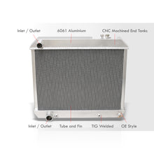 Load image into Gallery viewer, Cadillac Deville 1960-1965 / Eldorado 1960-1965 / Fleetwood 1960-1965 / Series 62 1960-1963 / Oldsmobile Starfire 1961-1962 / Super 88 1961-1962 Manual Transmission Aluminum Radiator