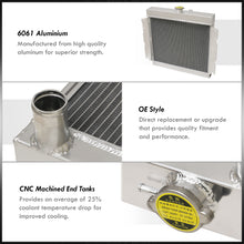 Load image into Gallery viewer, Dodge Dart 1965-1966 / Charger 1966-1969 / Coronet 1965-1969 / Plymouth Fury 1963-1967 / Satellite 1965-1967 / Belvedere 1963-1967 / Valiant 1966-1969 / Savoy 1963-1964 4.5L-7.2L 273 V8 Automatic & Manual Transmission Aluminum Radiator