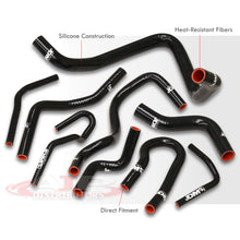 Load image into Gallery viewer, Honda Civic 1992-2000 D-Series D15 D16 SOHC Silicone Radiator & Heater Hoses Set Black