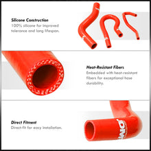 Load image into Gallery viewer, Honda Civic 1992-2000 D-Series D15 D16 SOHC Silicone Radiator & Heater Hoses Set Red