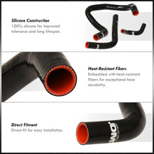 Load image into Gallery viewer, Honda Civic 1992-2000 B-Series B16A B18C Silicone Radiator & Heater Hoses Set Black